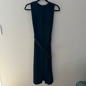 Who What Wear Black Sleeveless Midi Dress Size Small